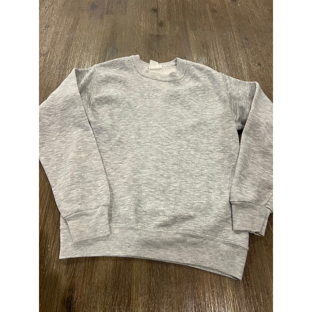 Vintage Bassett-Walker Crewneck Sweatshirt Heather Gray Blank Fleece Mens XS